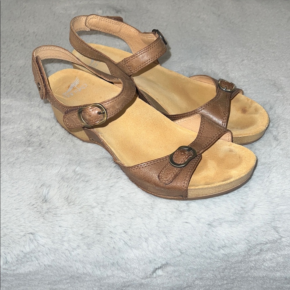 Dansko Brown Leather Women's Sandals Size 38